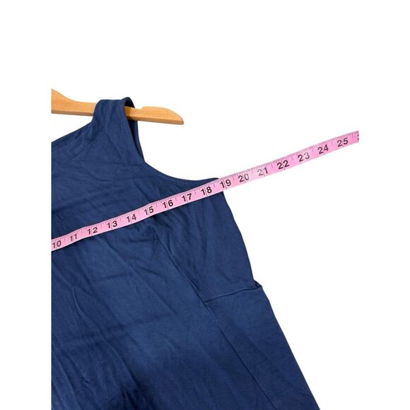 J Jill Wearever Collection Teal Blue Soft Stretch Modest Dress Medium Petite - Picture 4 of 5